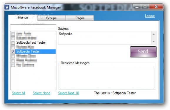 Musoftware Facebook Manager screenshot