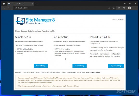 Macrium Site Manager screenshot
