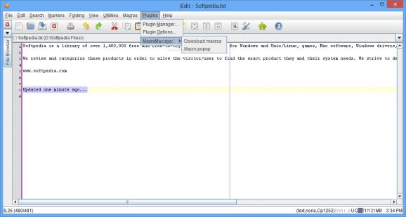 MacroManager for jEdit screenshot