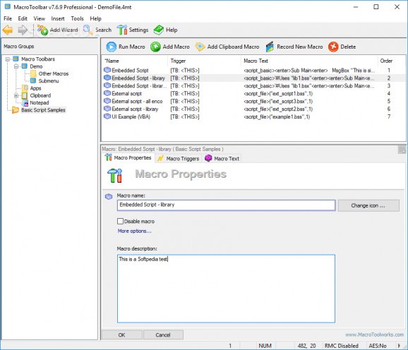 MacroToolbar Professional Edition screenshot