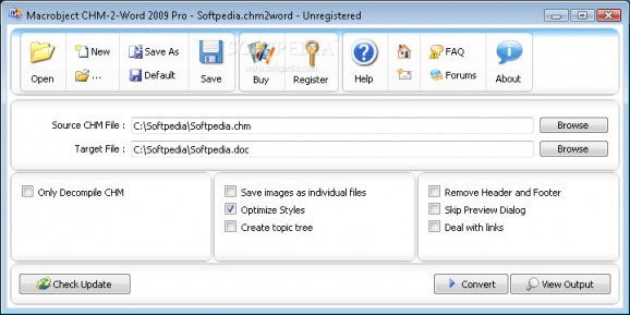 Macrobject CHM-2-Word 2008 Pro screenshot