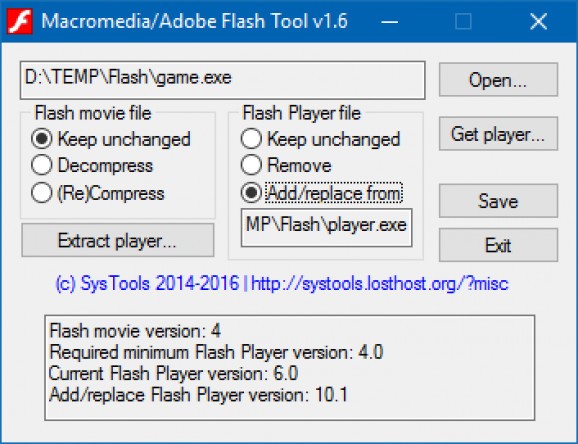 Macromedia/Adobe Flash Tool screenshot