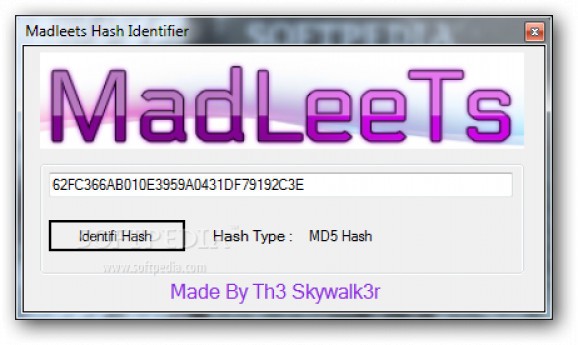 Madleets Hash Identifier screenshot