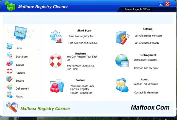 Maftoox Registry Cleaner screenshot