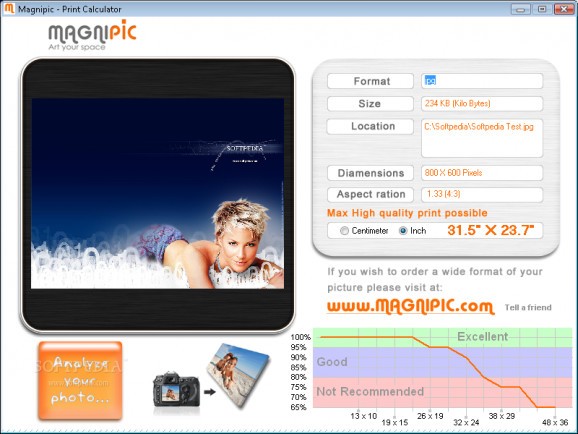 Magnipic - Print calculator screenshot