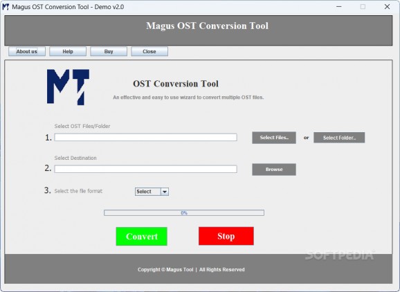 Magus OST to PST Conversion Tool screenshot