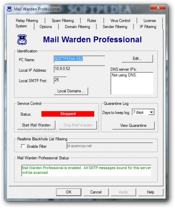 Mail Warden Professional screenshot