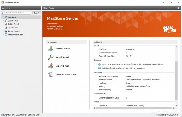 MailStore Server screenshot