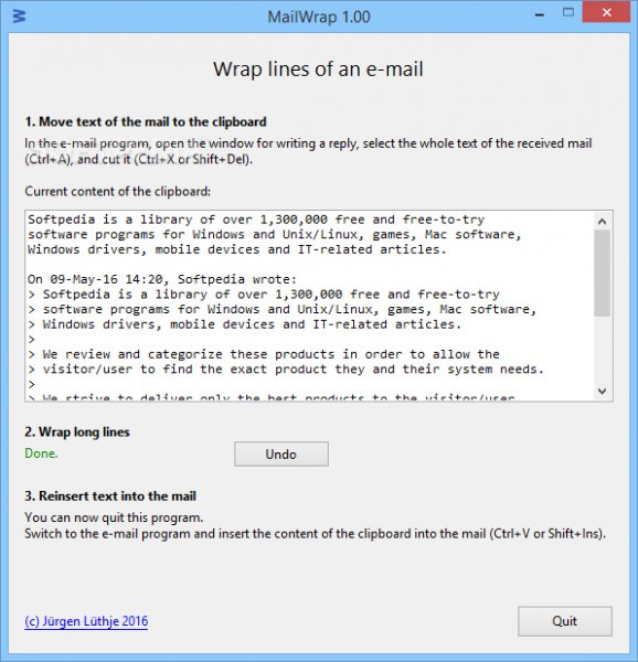 MailWrap screenshot