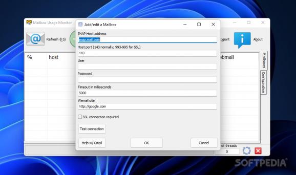 Mailboxes Usage Monitor screenshot