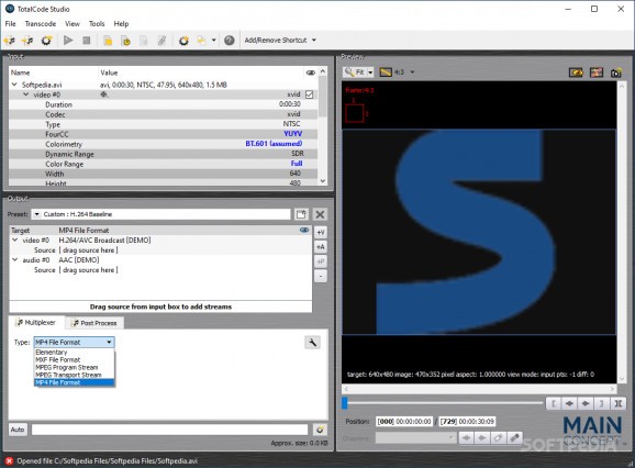 MainConcept TotalCode Studio screenshot