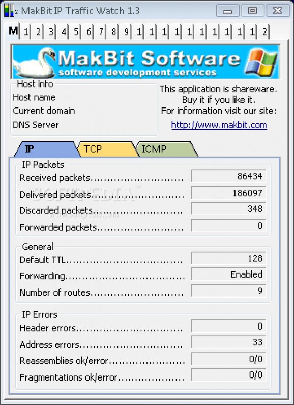 MakBit IP Traffic Watch screenshot