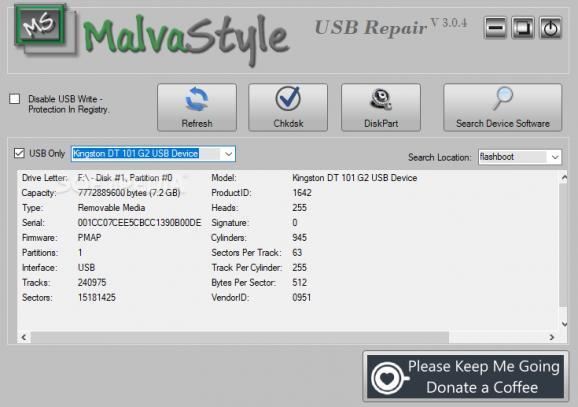 Malvastyle USB Repair screenshot
