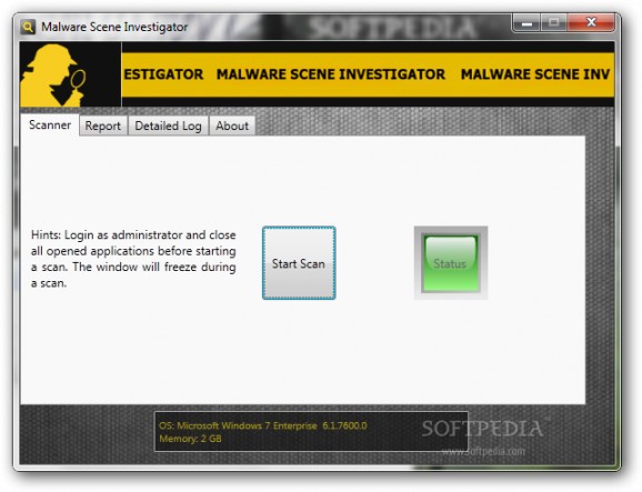 Malware Scene Investigator screenshot