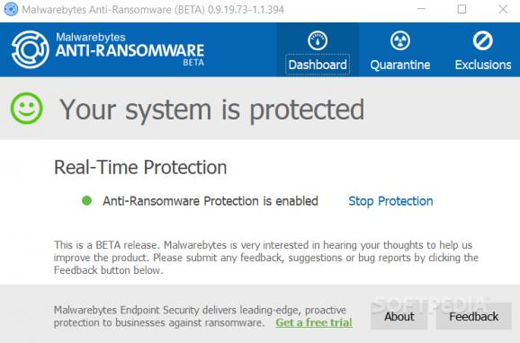 Malwarebytes Anti-Ransomware screenshot