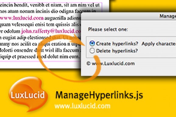 Manage Hyperlinks screenshot