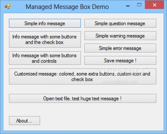 Managed Message Box screenshot
