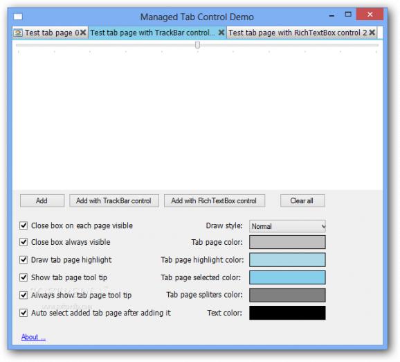 Managed Tab Control screenshot
