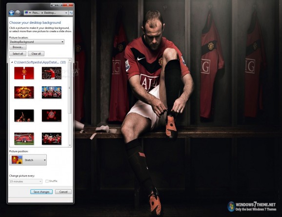Manchester United Windows 7 Theme screenshot