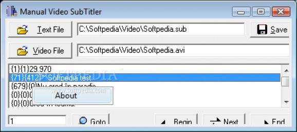 Manual Video Subtitler screenshot