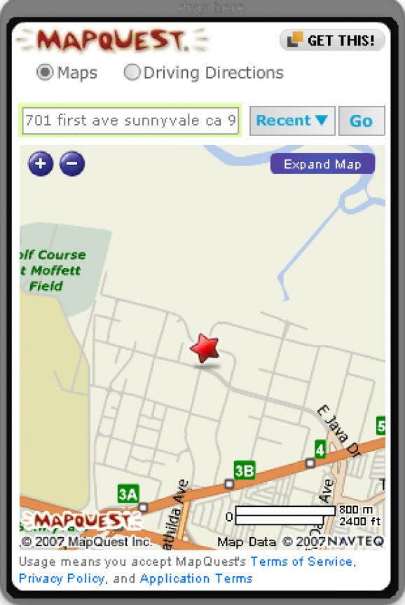MapQuest screenshot