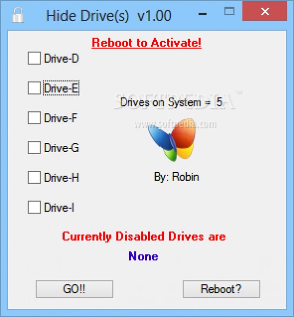 Hide Drive(s) screenshot