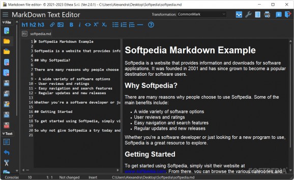 Markdown Editor and Shell Extensions screenshot