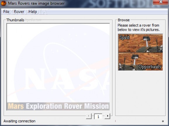 Mars Rovers Raw Data Browser screenshot