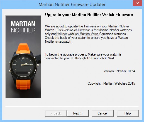 Martian Notifier Firmware Upgrader screenshot