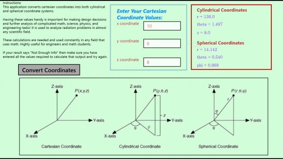 Math Coordinate Converter screenshot