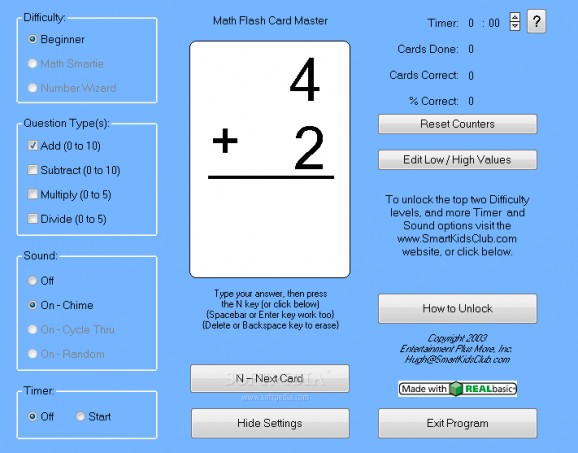 Math Flash Card Master screenshot