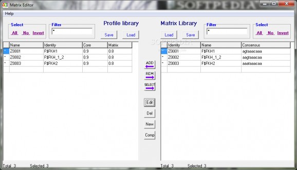 Matrix Editor screenshot