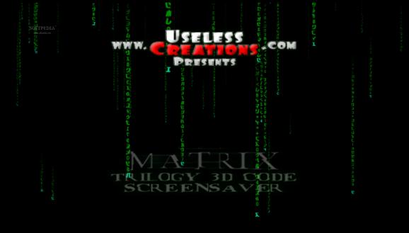 Matrix Trilogy 3D Code Screensaver screenshot