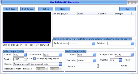 Max DVD to AVI Converter screenshot