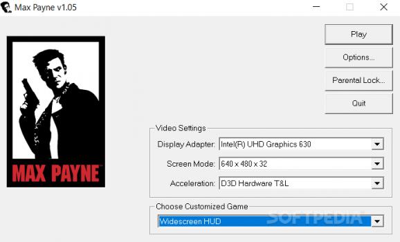 Max Payne Widescreen Launcher screenshot
