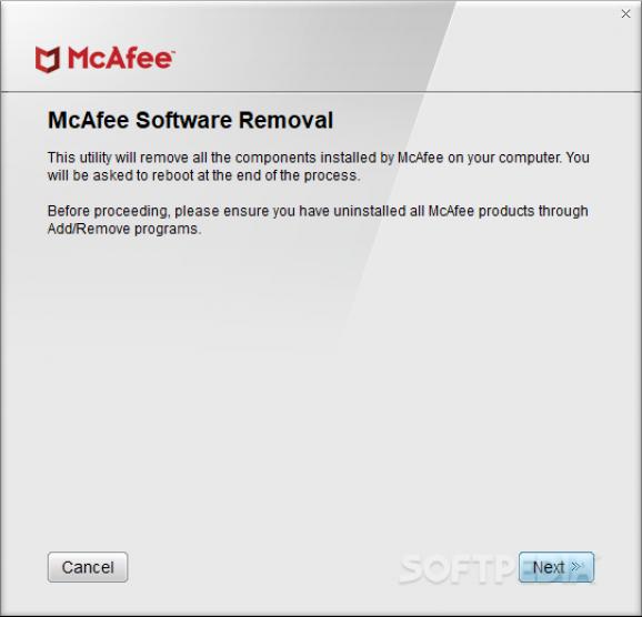 McAfee Removal Tool (mcpr) screenshot