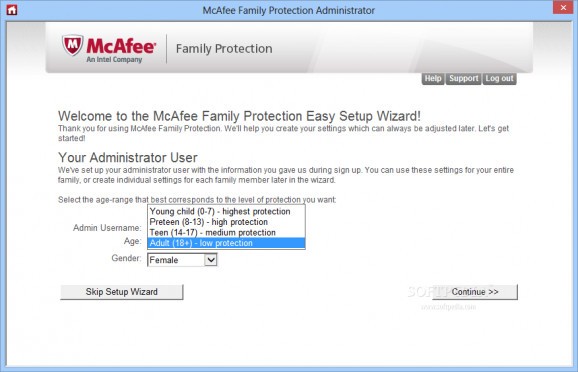 McAfee Family Protection screenshot