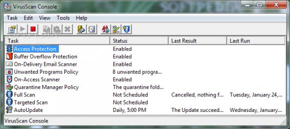 McAfee VirusScan Enterprise screenshot