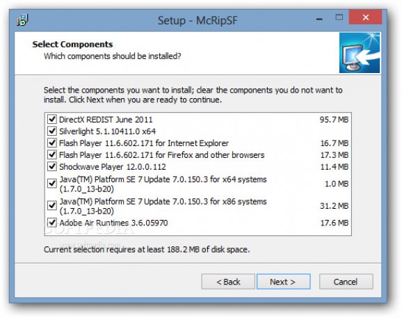 McRip SystemFiles screenshot