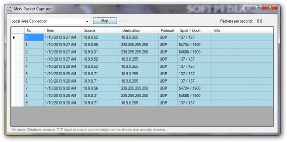Mctv Packet Capturer screenshot