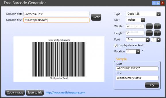 Free Barcode Generator screenshot