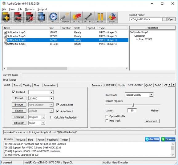 MediaCoder Audio Edition screenshot