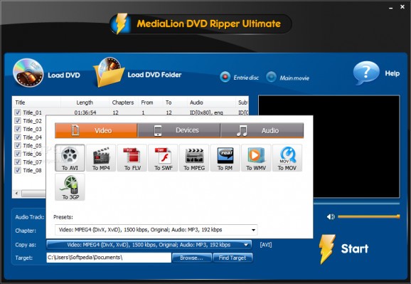 MediaLion DVD Ripper Ultimate screenshot