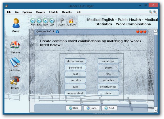 Medical English - Public Health - Medical Statistics - Word Combinations screenshot