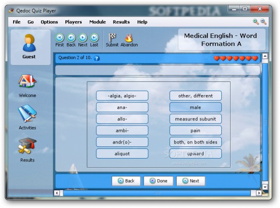 Medical English - Word Formation A screenshot