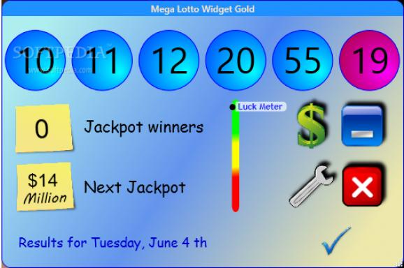 Mega Lotto Widget Gold screenshot