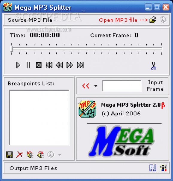 Mega MP3 Splitter screenshot