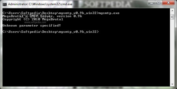 MegaBrutal's SMTP Server screenshot