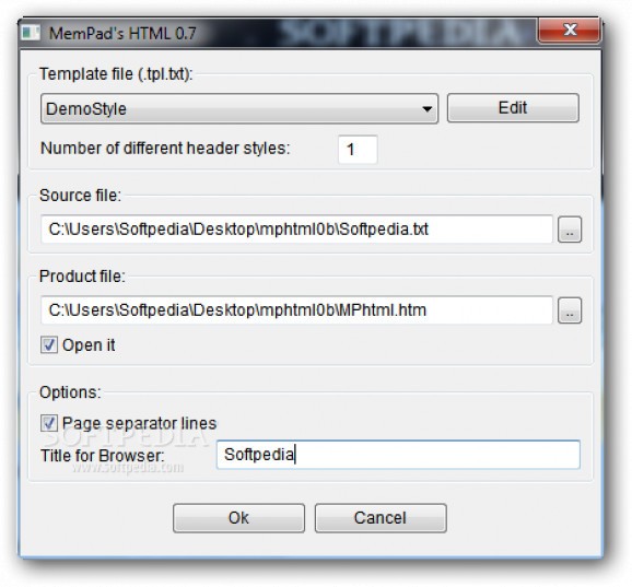 MemPad's HTML screenshot