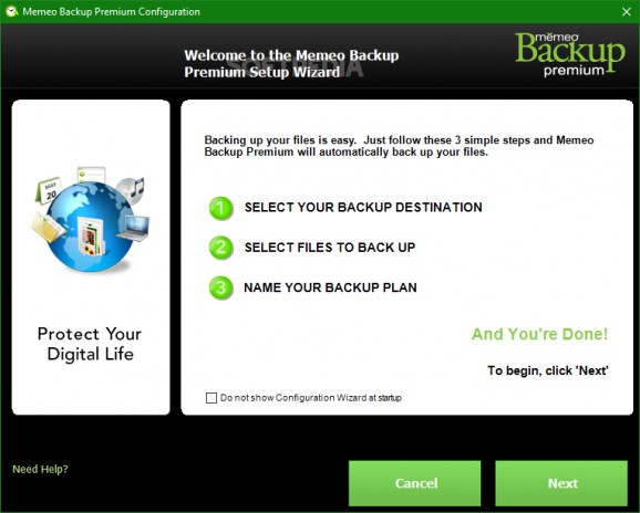 Memeo Backup Premium screenshot